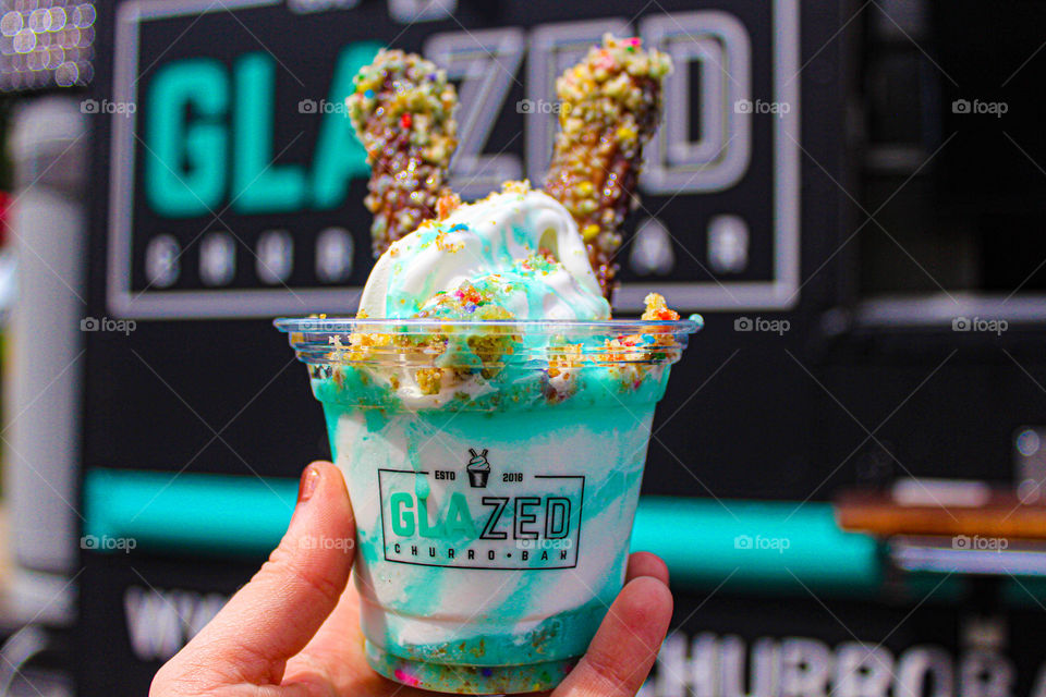 Glazed ice cream