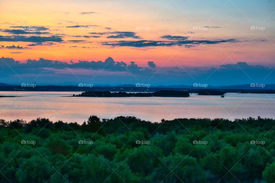 Before sunrise, island Pasman, Croatia