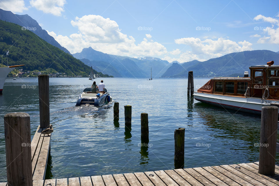 Summer at the lake. Traunsee, Austria 