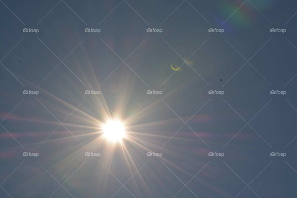 Solar Eclipse with Reflections