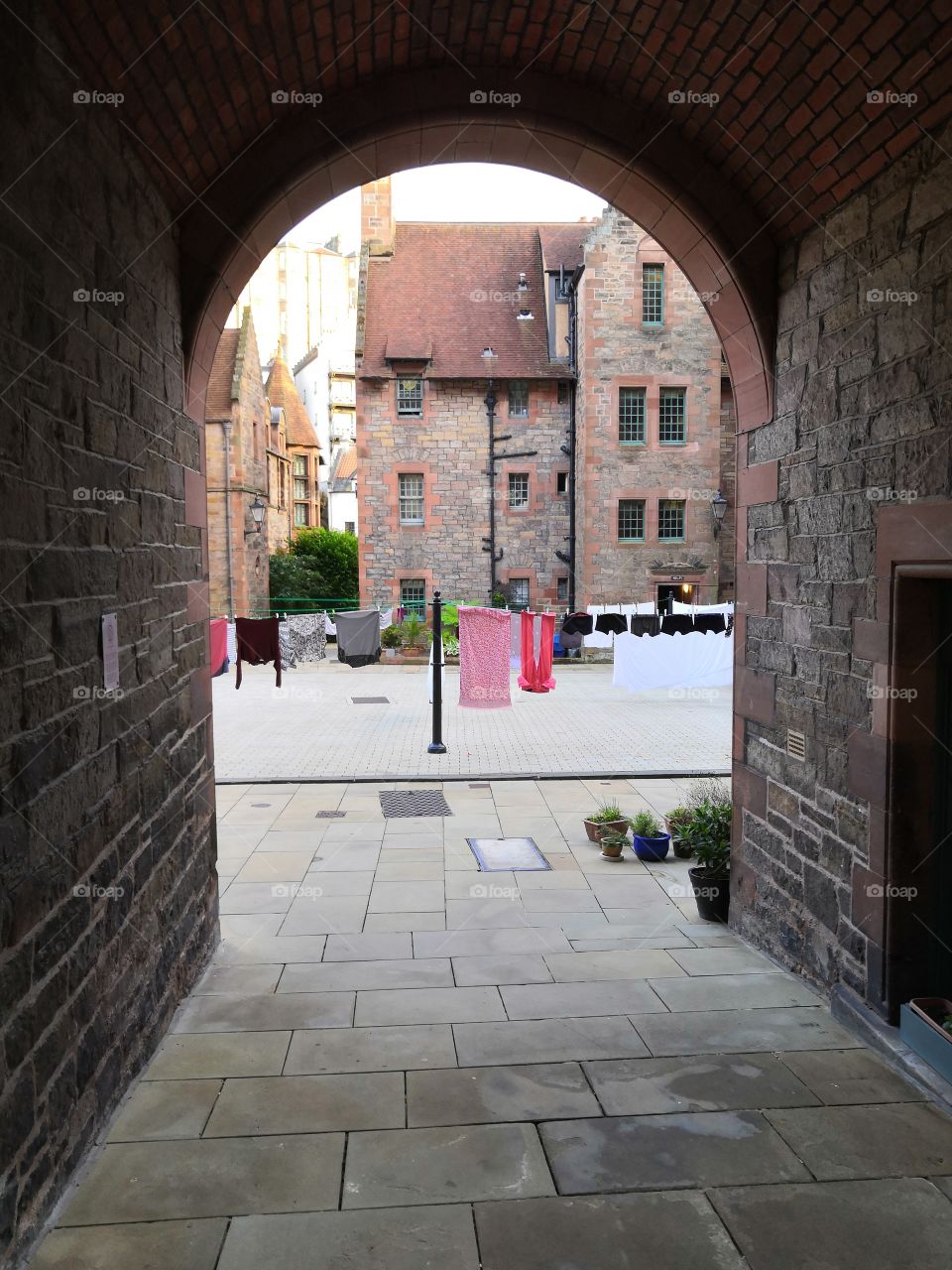 Drying clothes outside