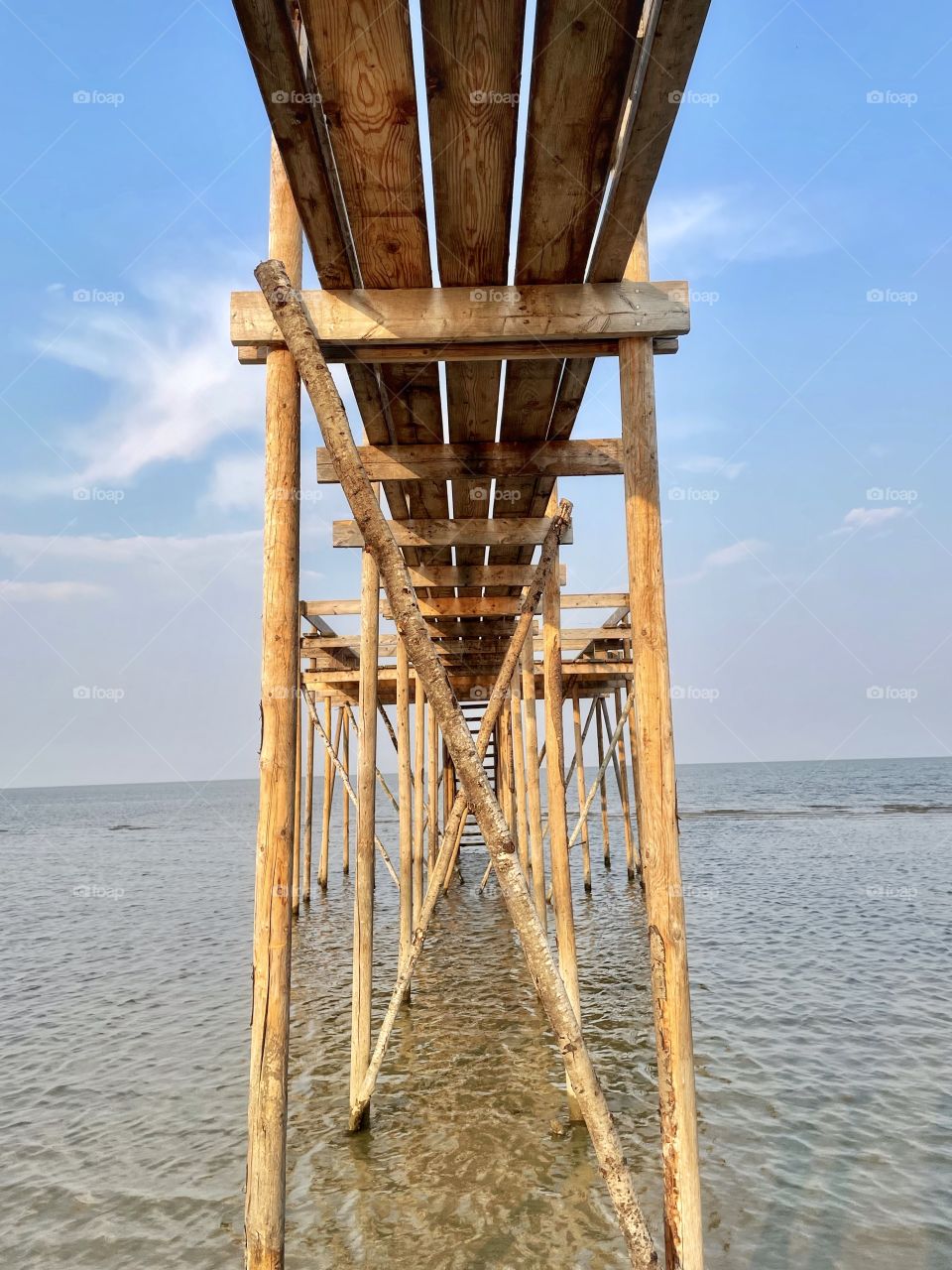 Underneath the pier