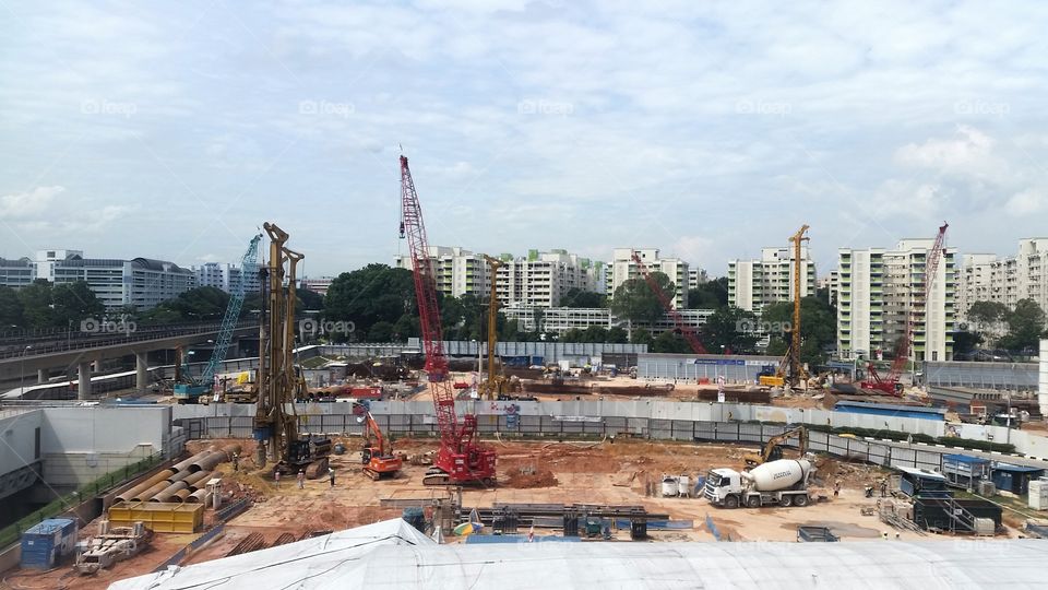 construction site. aerial view