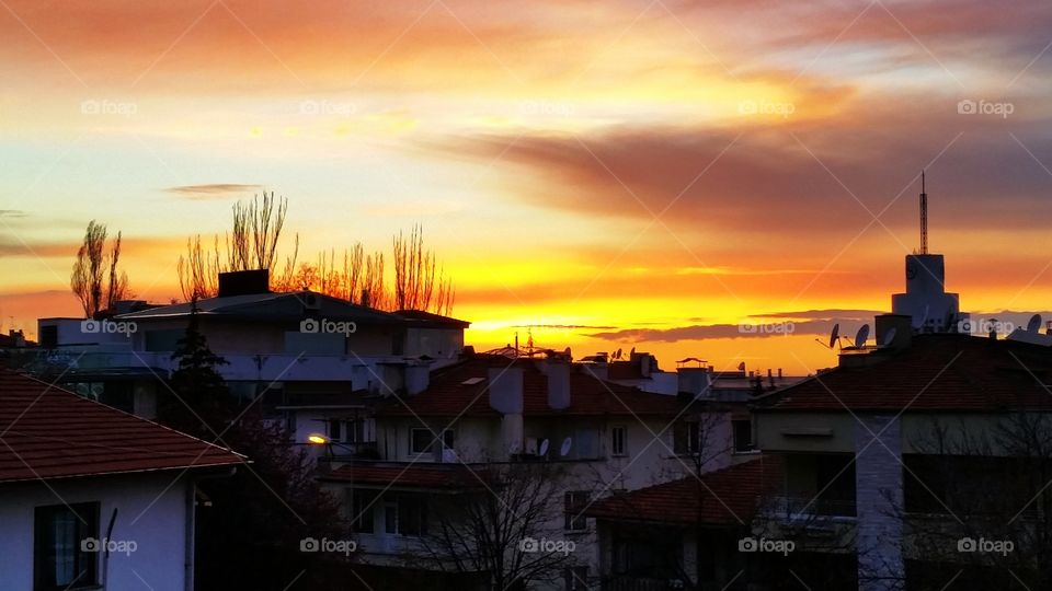 sunset in Ankara