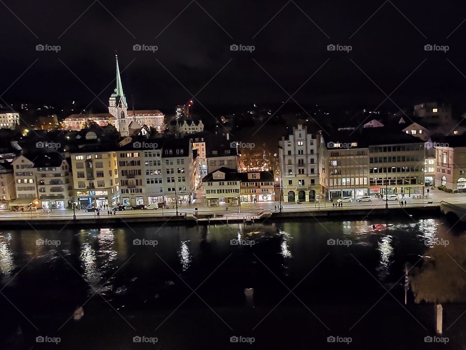 Zurich Switzerland by night