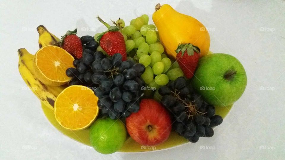 A beleza e as cores das frutas.