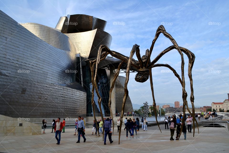 View of the Guggenheim Museum in Bilbao, Spain