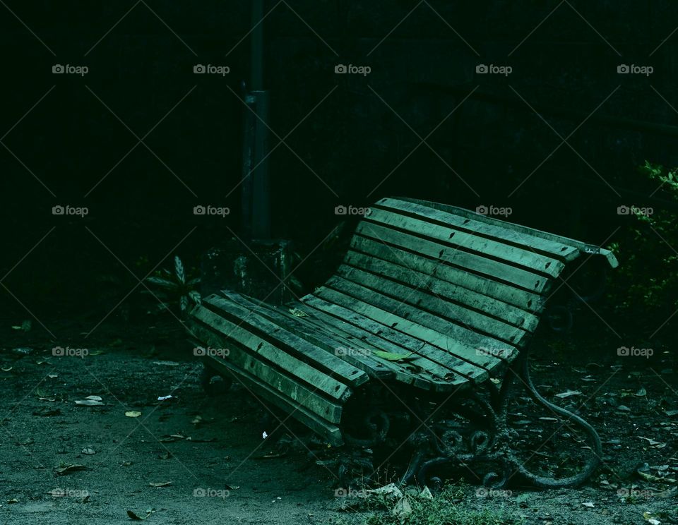 Green shade - Abandoned - Monochromatic 