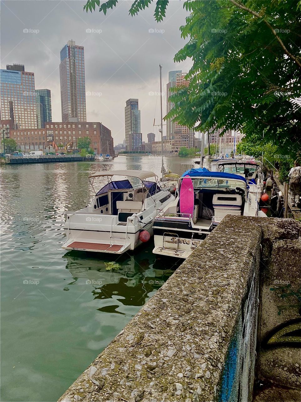 This is “Newtown Creek” by the “Pulaski Bridge” in “Long Island City”, Queens where nearly every boat known to man can be found which gives it a very special idyllic vibe. 2023. Hypnotic Productions