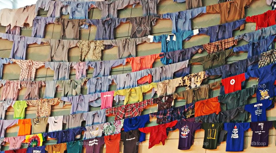 Shirts on the wall