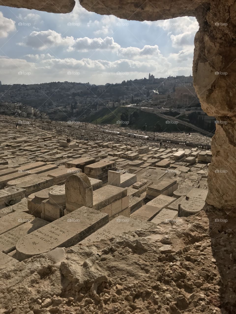 Landmarks - Ancient Cemetery on The Mount of Olives in Jerusalem, Israel.