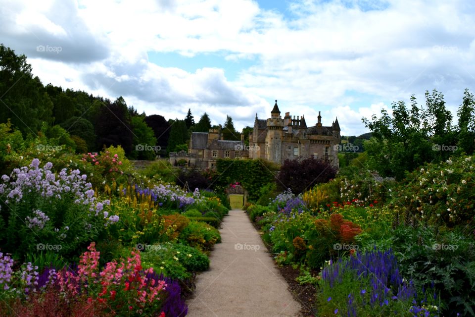 The lush grounds of Abbotsford in the Borders Scotland