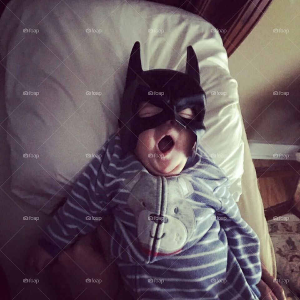 After a long night of crime fighting, sometimes you forget to take off your mask before bed