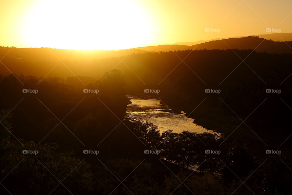 sunset in The mountains