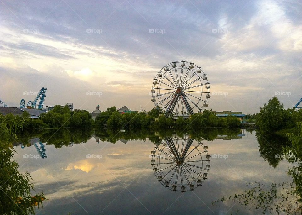 Ferris Wheel Reflection