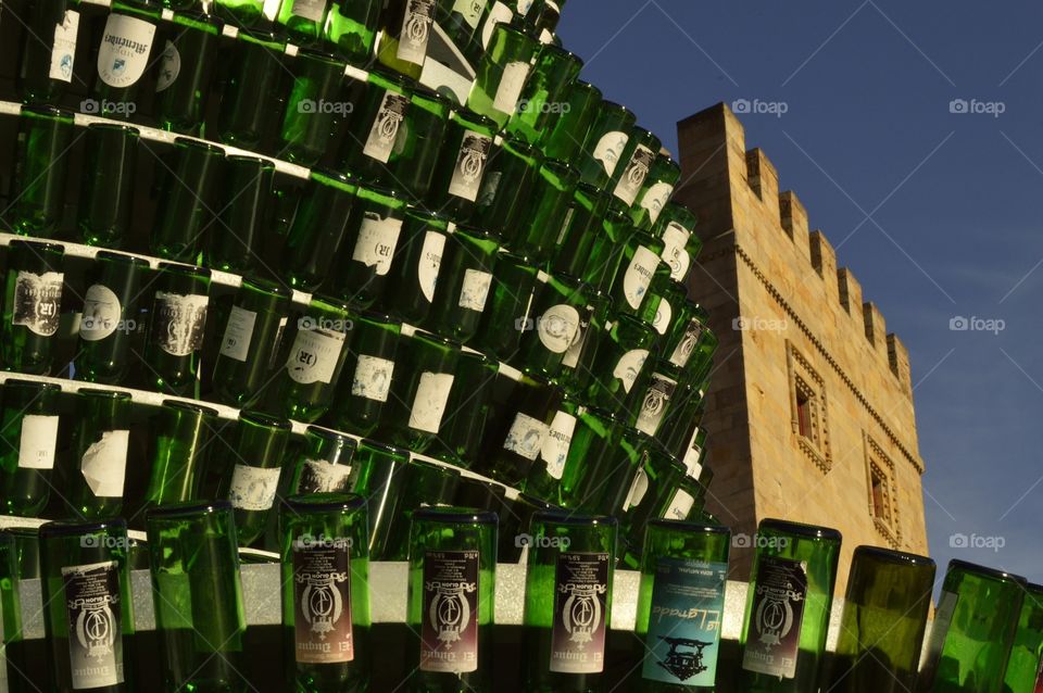 Arbol de Cristal. Árbol De botellas de vino en Gijón