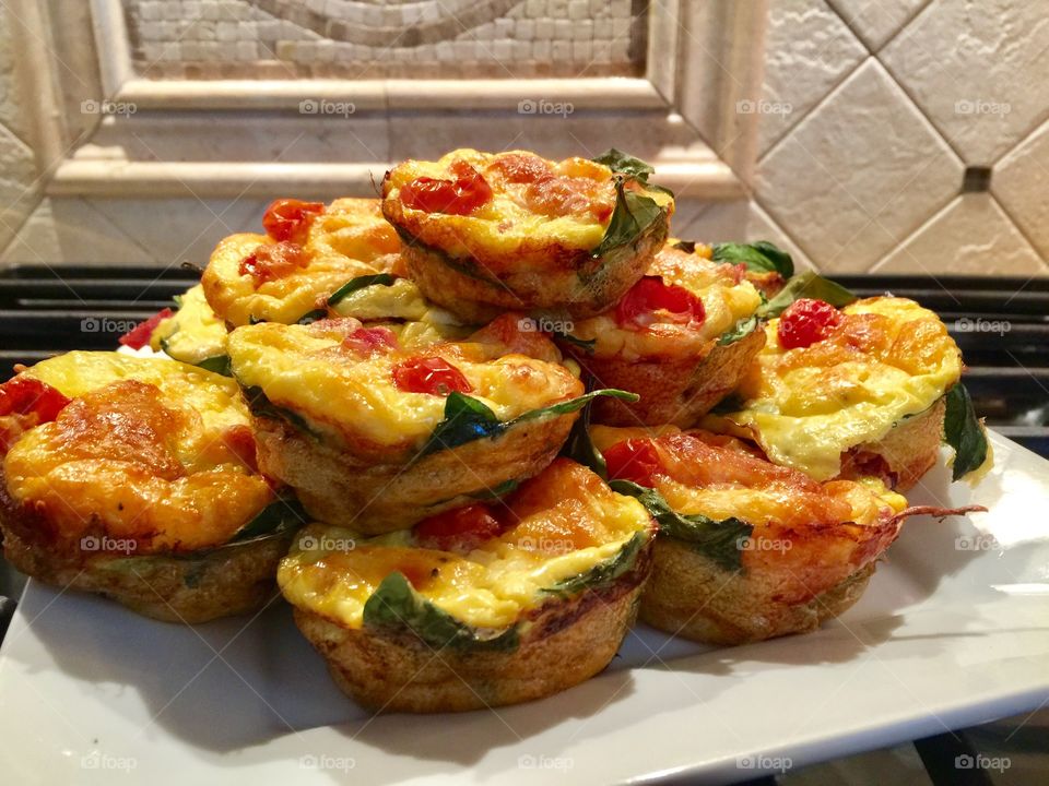 Eggs Vegetables & Cheese Muffins.  High in nutritional value 