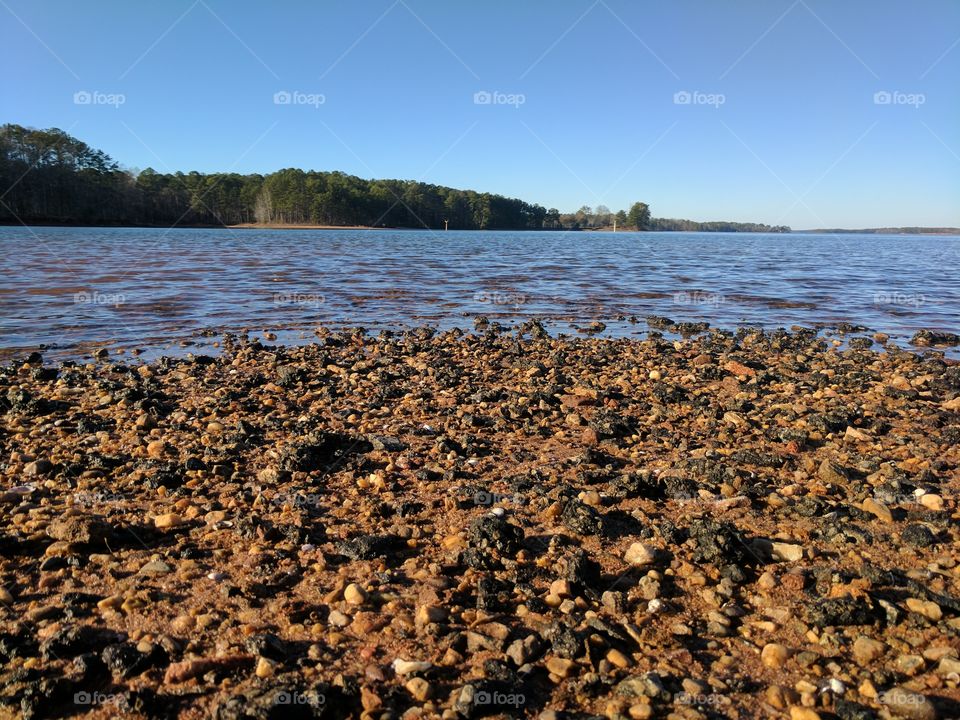 West Point Lake beach area.