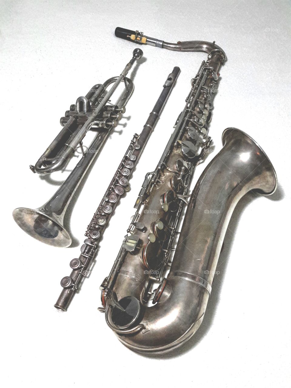 musical instruments. silver musical instruments