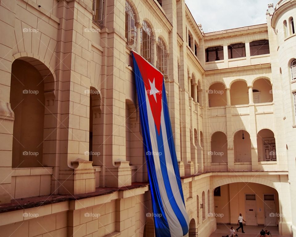 Cuba Flag in Museum