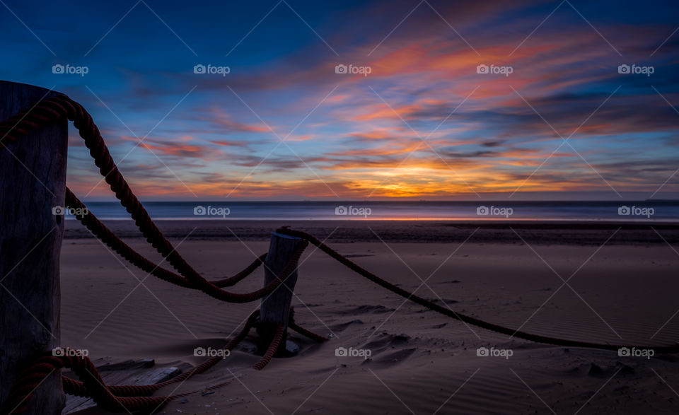 Dramatic sky at beach