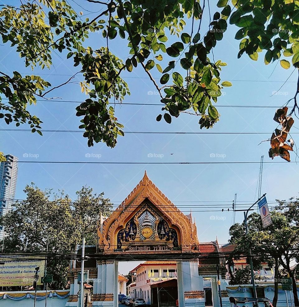 This is a Thai temple in Bangkok.