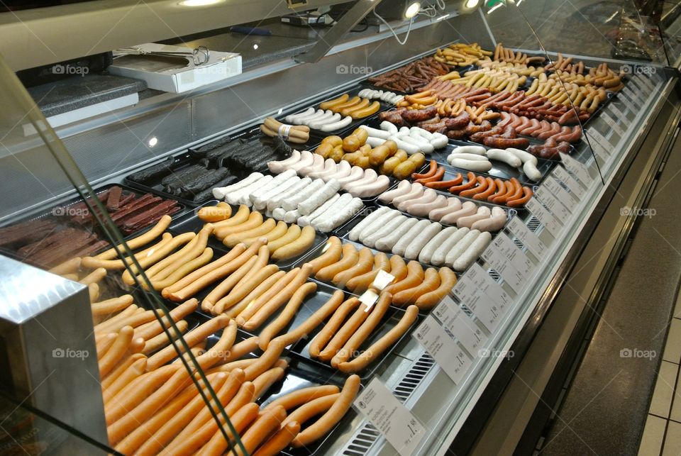 Variety of sausages in Berlin 

