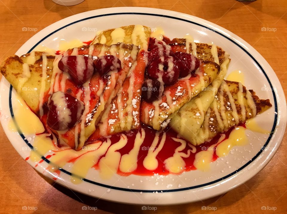 IHOPs delicious strawberry and cream crepes 