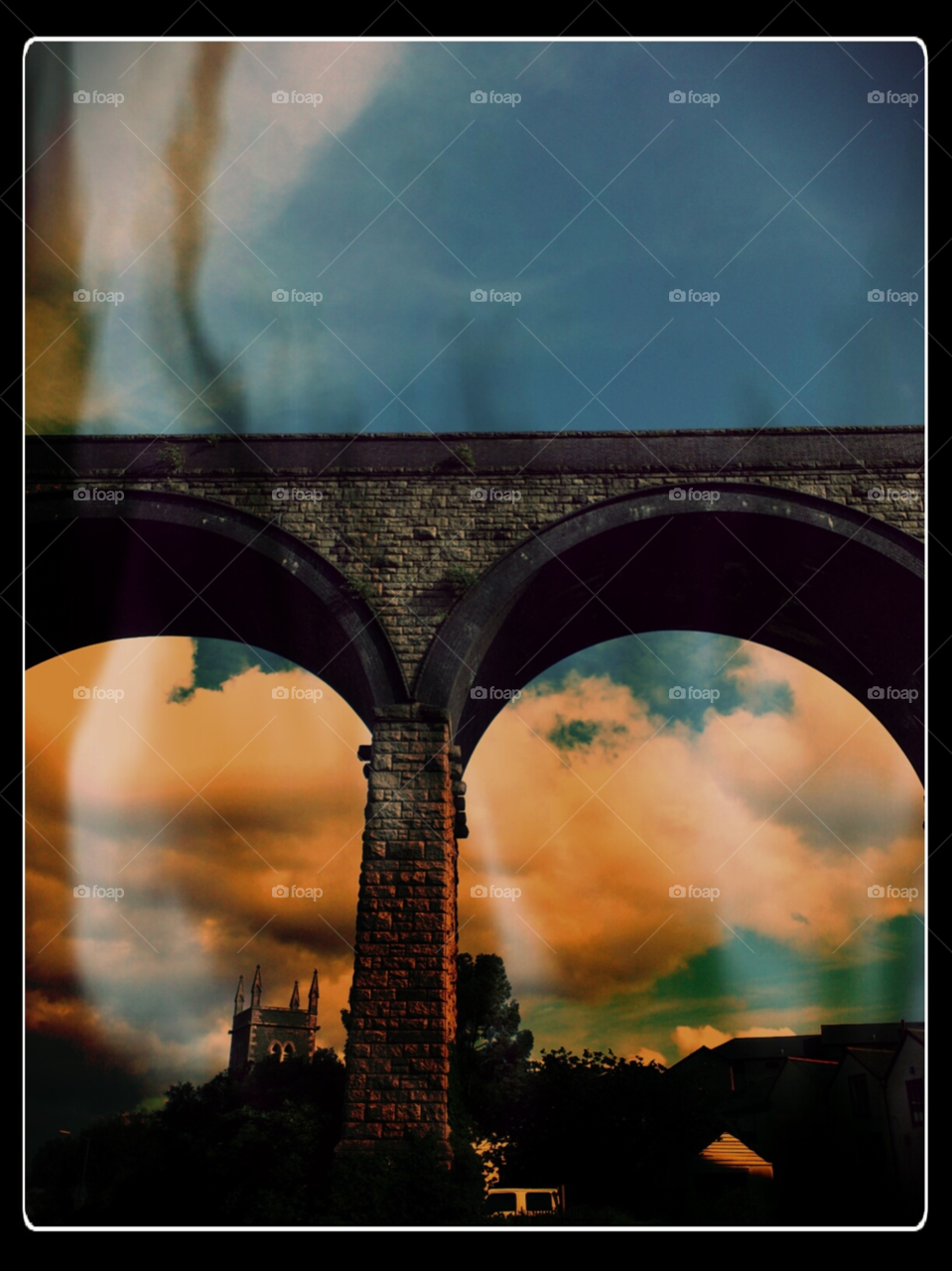 sunset cathedral viaduct truro cornwall by rmargetts