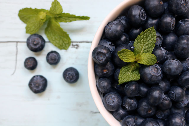 Blueberries and Mint