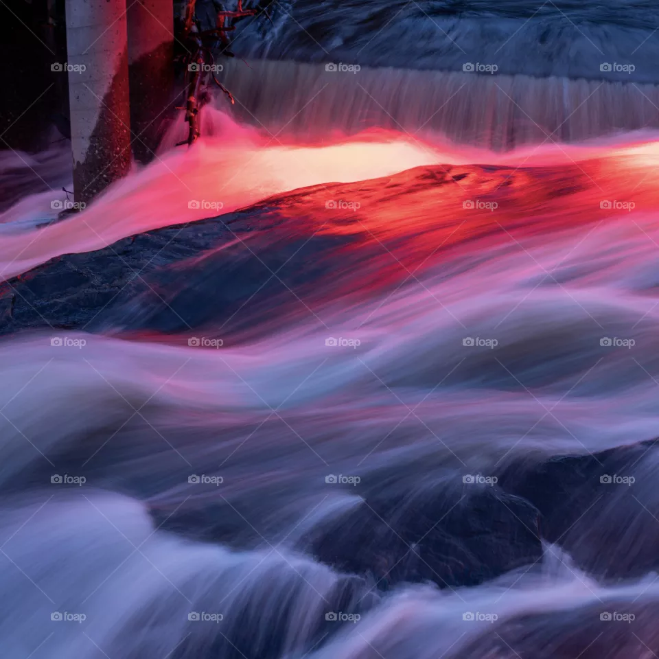 Colourful water