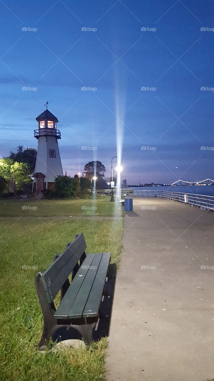 Lighthouse on the Detroit River
