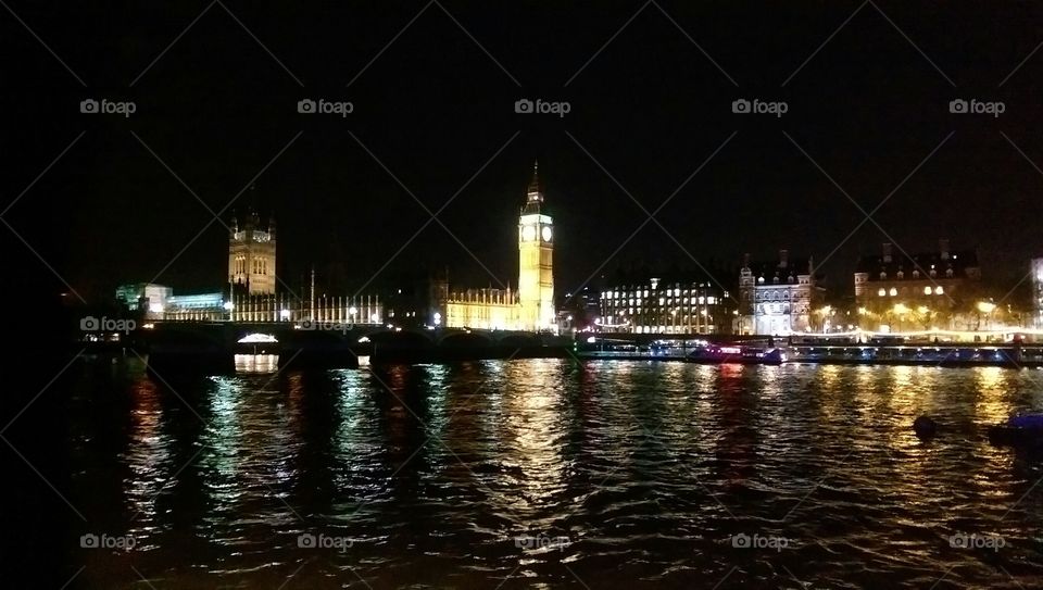 London at night. city lights