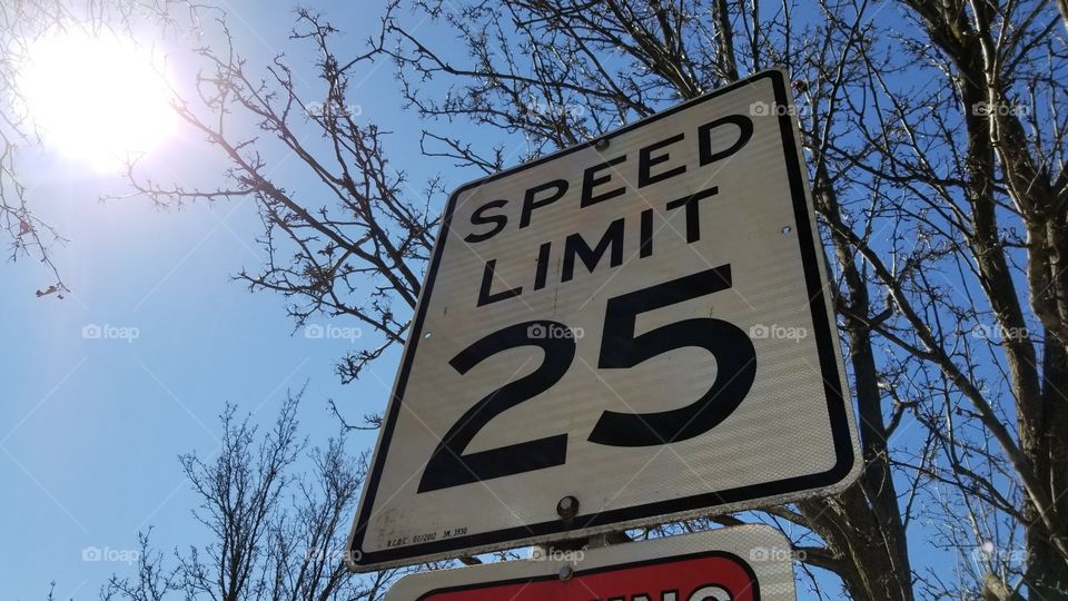 a speed limit sign
