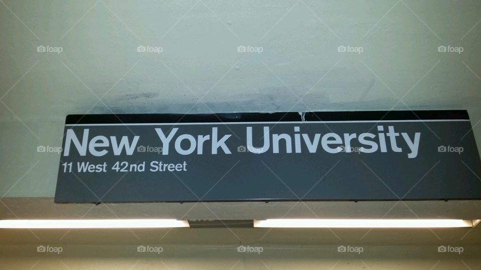 Sign in the Subway
