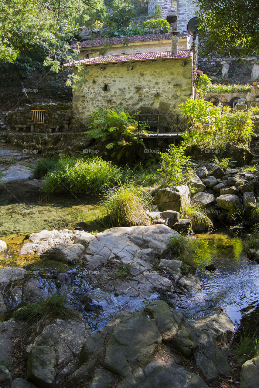 Walking through the mountains, found a river