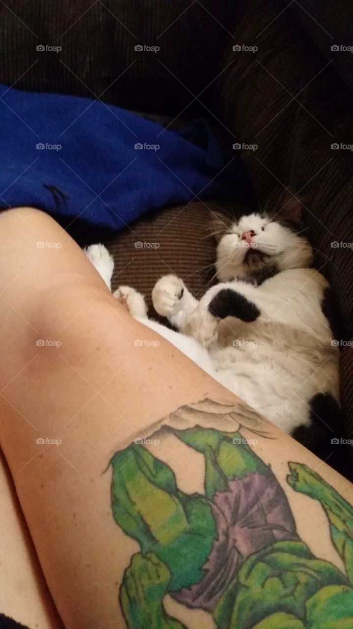 We snuggle hard core when we're cold!!