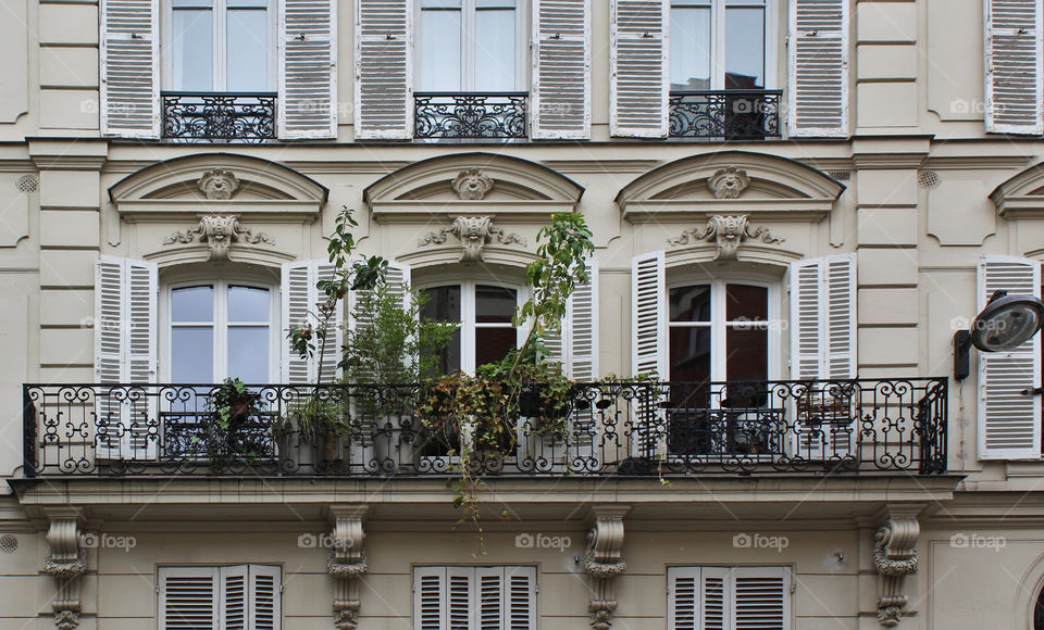 facades of buildings in Paris France