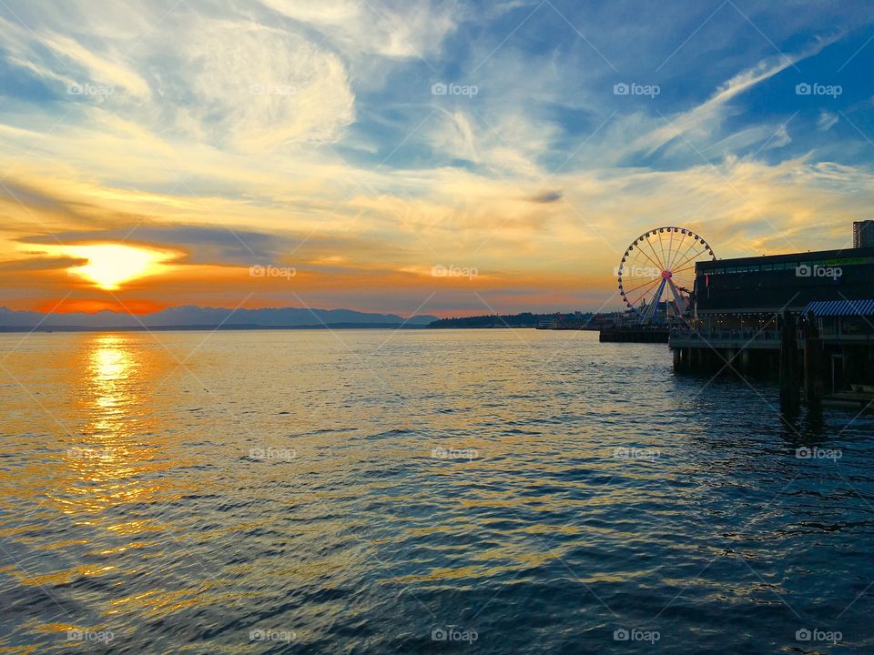 Sunset Seattle Waterfront 