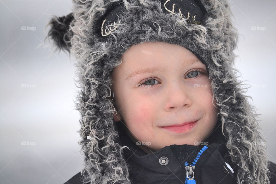 Cute winter portrait