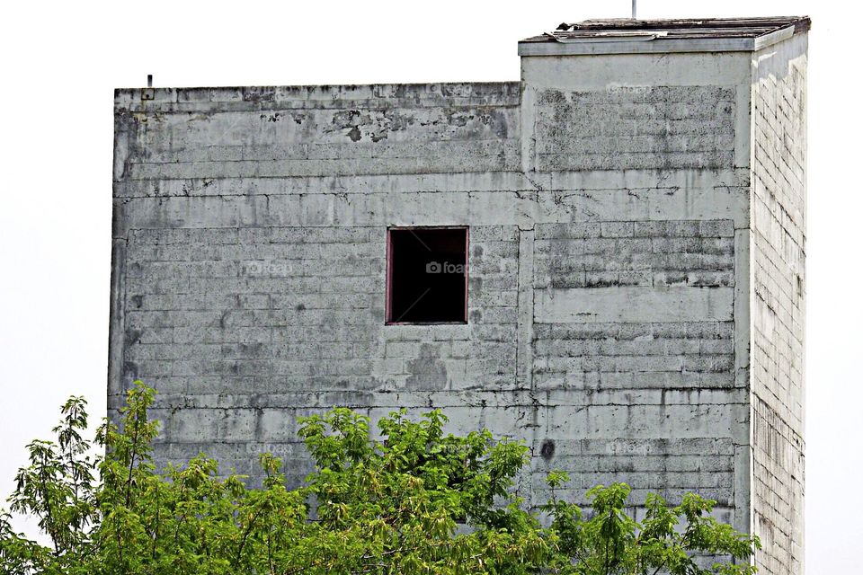 Abandoned firefighters training building.