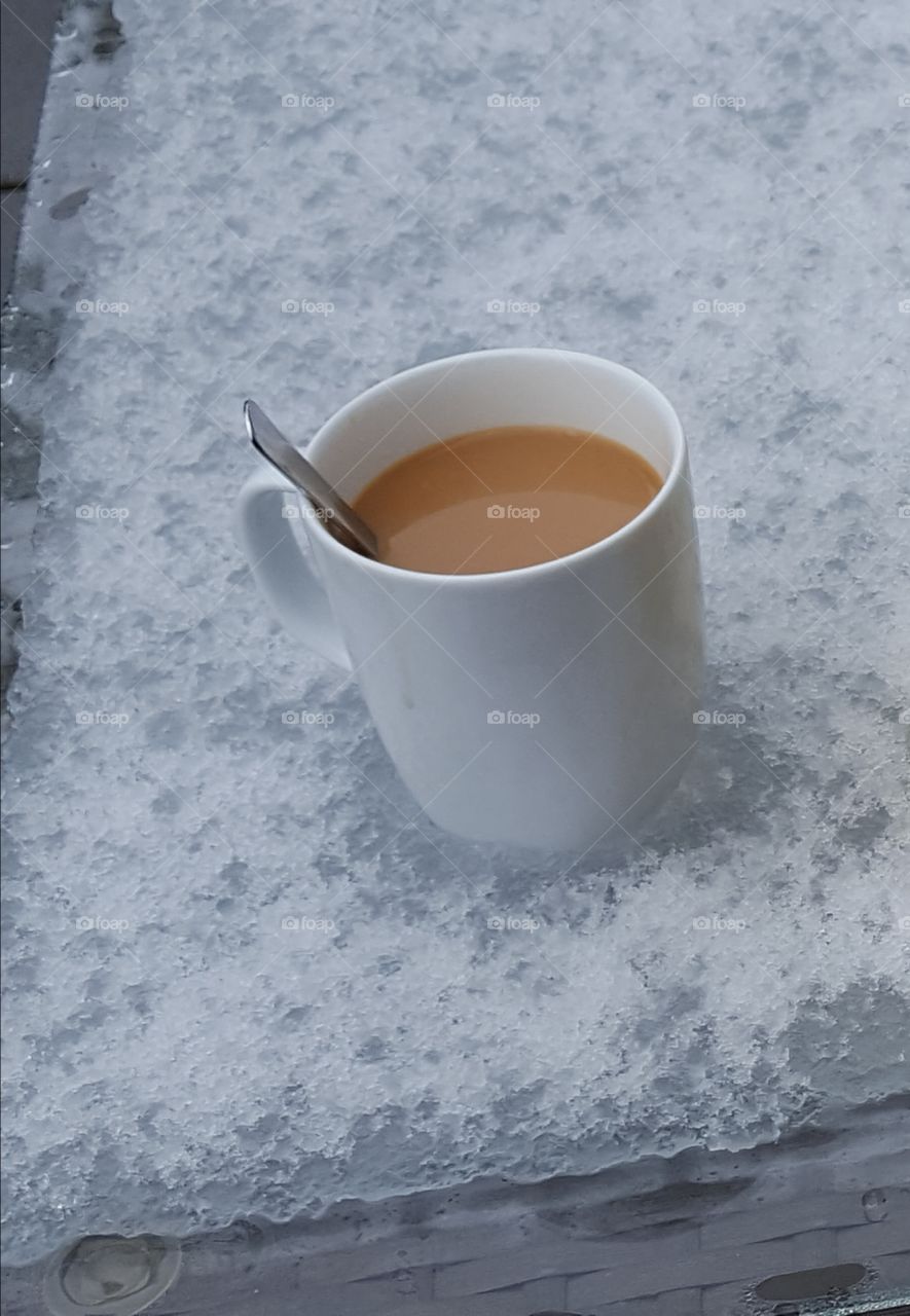 Milchkaffee - Kaffee im Schnee 🌞🍵