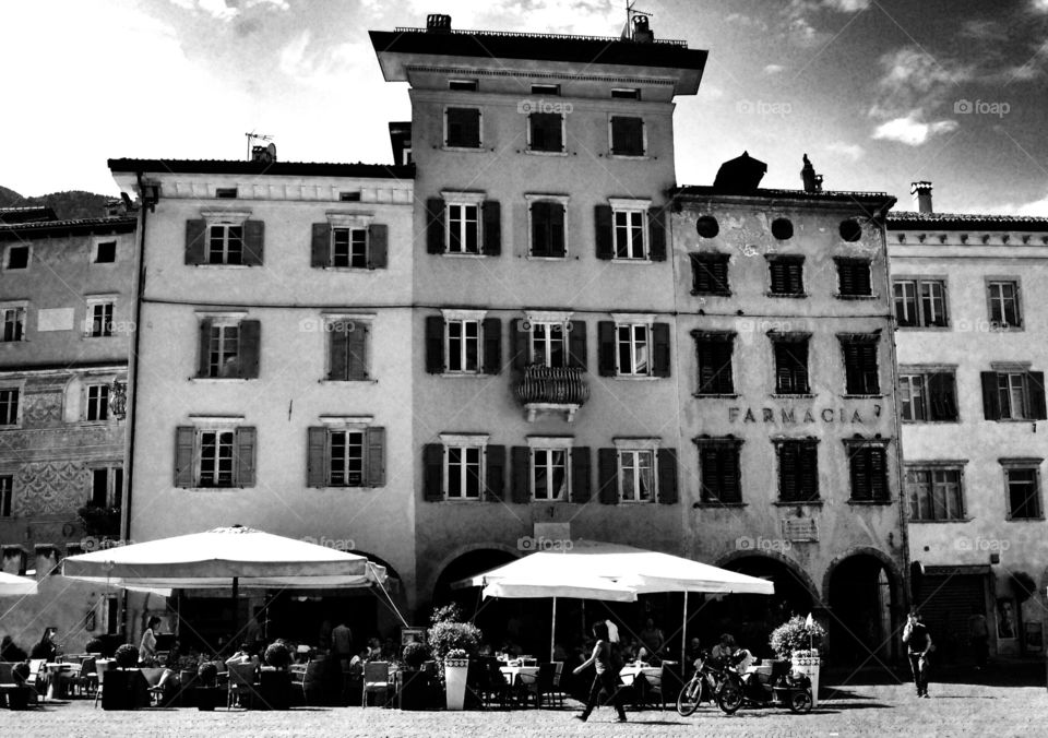 Piazza in Trento. A square in Trento, Italy 