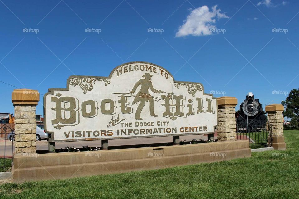 Boot Hill sign in Dodge City, Kansas