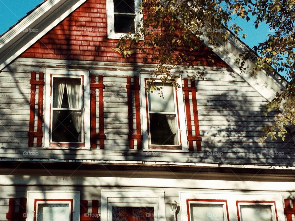 Red Trimmed Windows