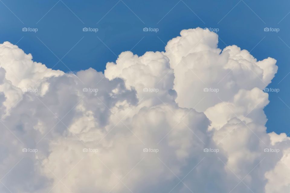 White cloud with blue sky