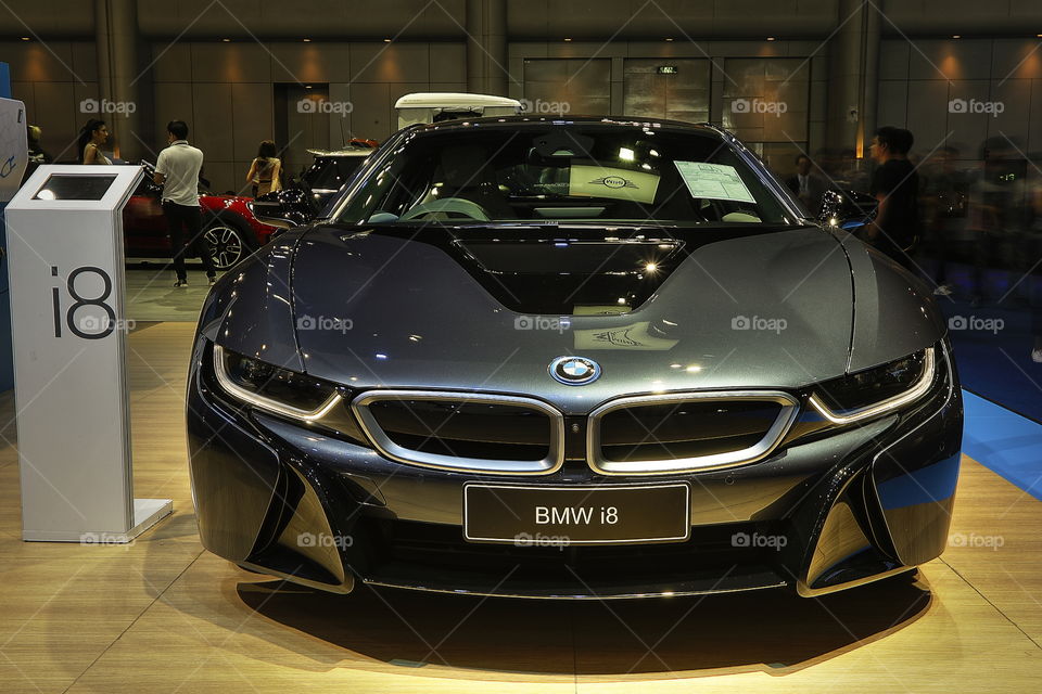 BMW i8 eco car at Bangkok international motorshow 2017