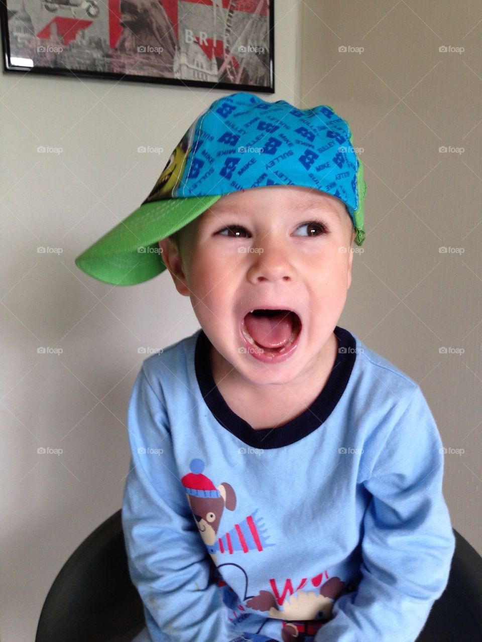 Happy little boy with hat