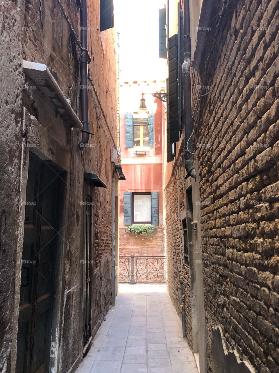 Venetian street in italy 2018 October 
