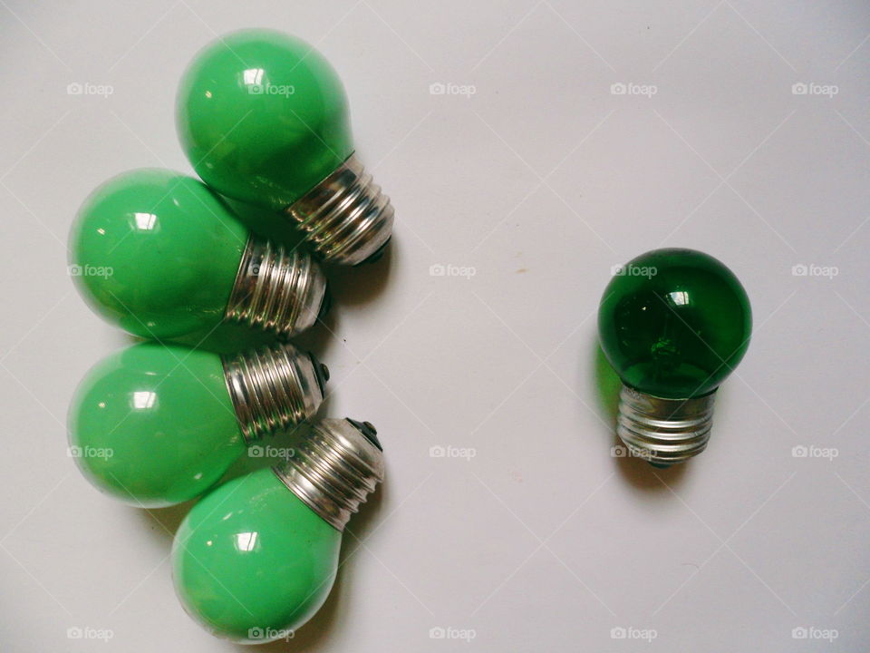 Green light bulbs